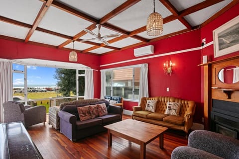 Living room, Seating area, Sea view, fireplace