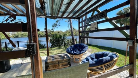 Natural landscape, Seating area, Lake view