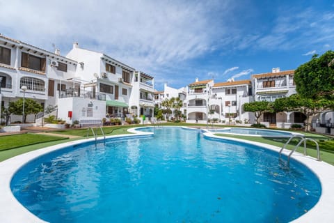 Property building, Living room, Swimming pool