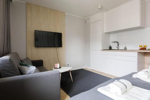 Bed, TV and multimedia, Kitchen or kitchenette, Living room, Photo of the whole room, Seating area, Bedroom, minibar, towels
