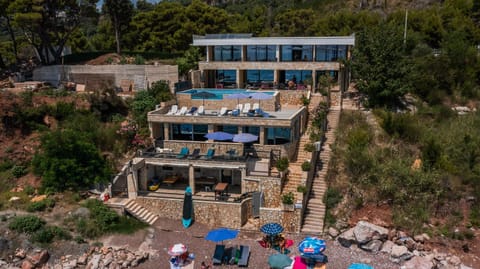 Property building, Spring, Day, Natural landscape, Bird's eye view, Swimming pool