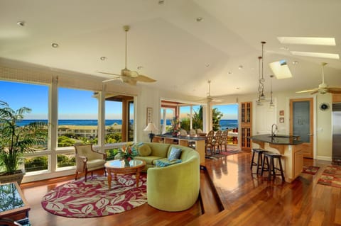 Natural landscape, Living room, Seating area, Dining area, Sea view