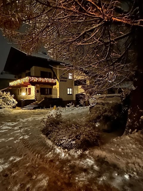 Property building, Night, Winter