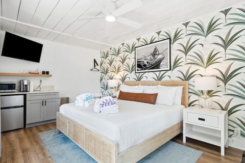 Bed, TV and multimedia, Kitchen or kitchenette, Bedroom