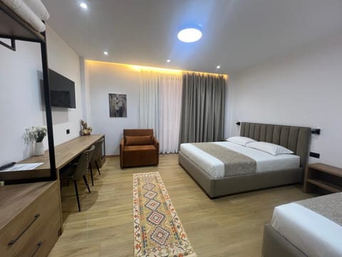 Bed, Seating area