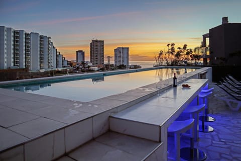 Pool view, Sea view, Swimming pool, Sunset