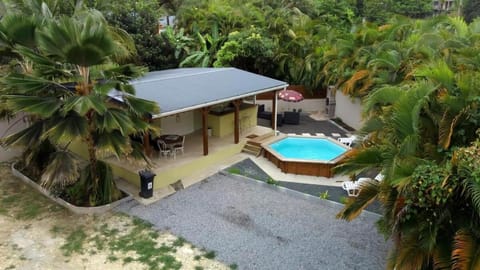 Property building, Patio, Natural landscape, Garden view, Pool view, Swimming pool, sunbed