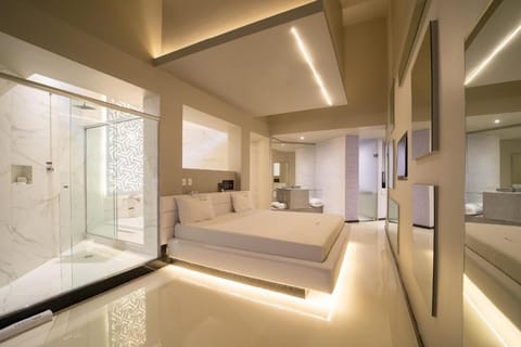 Shower, Bed, Photo of the whole room, Bedroom