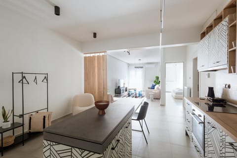 Kitchen or kitchenette, Living room, Dining area