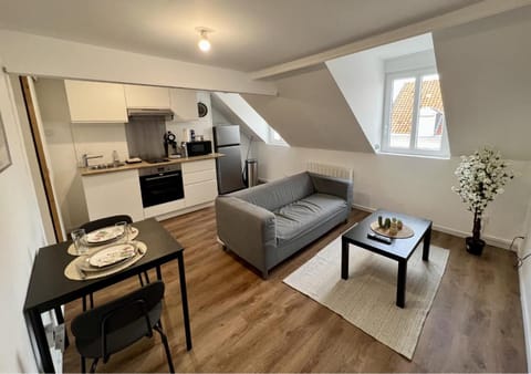 Kitchen or kitchenette, Living room, Dining area