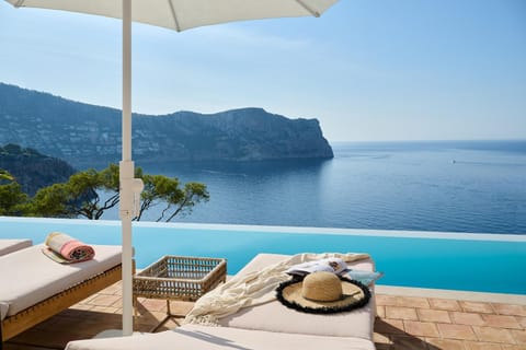 Property building, Living room, Swimming pool