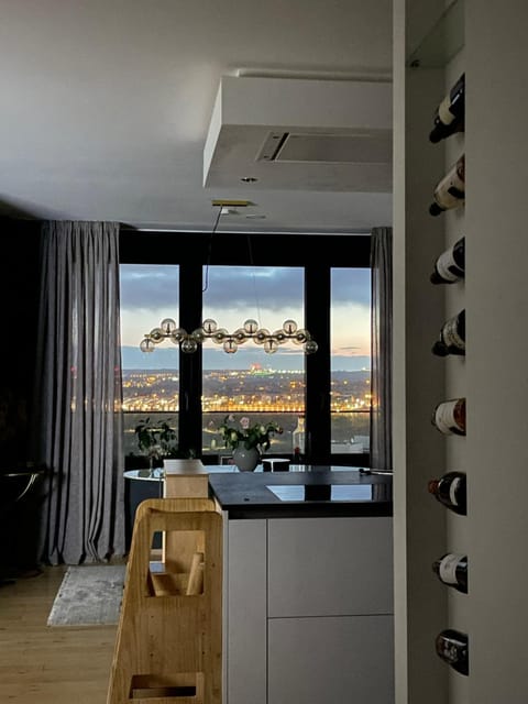 Kitchen or kitchenette, Living room, Dining area