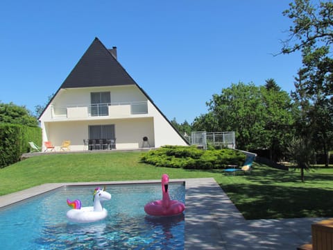 Property building, Living room, Swimming pool