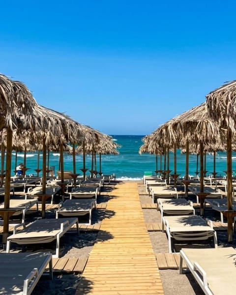 Beach, Sea view, sunbed