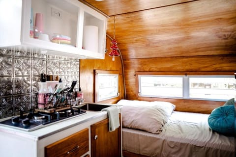 Charming Vintage Caravan Rental in Franklin, North Carolina for Mountain Glamping Escape House in Franklin