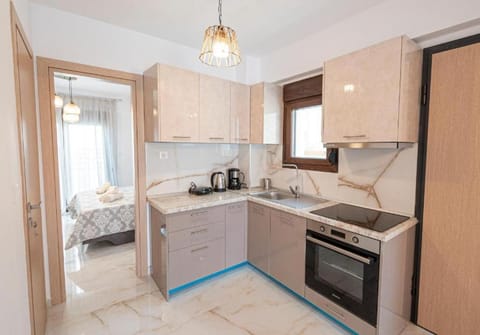 Coffee/tea facilities, Kitchen or kitchenette, Photo of the whole room, oven, stove