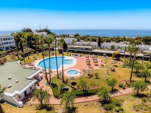 Property building, Nearby landmark, Spring, Day, Natural landscape, Bird's eye view, Garden, Garden view, Pool view, Sea view, Swimming pool, sunbed