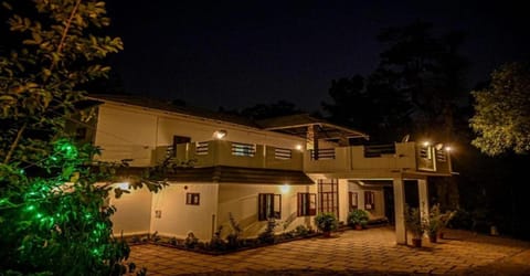 Property building, Night, Garden view