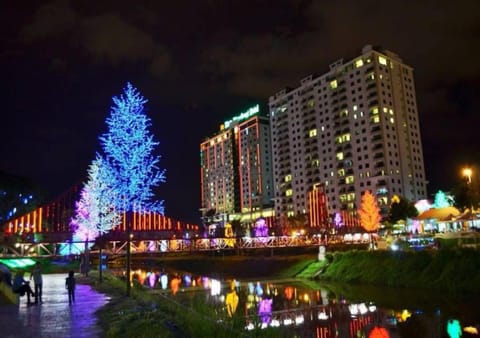 Property building, Night, River view