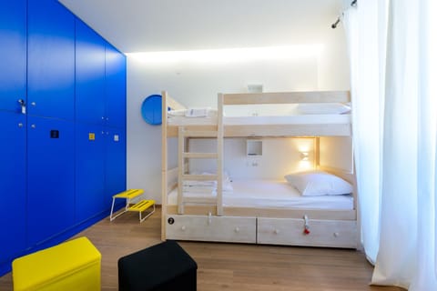 Bed, Photo of the whole room, Bedroom, bunk bed, wardrobe