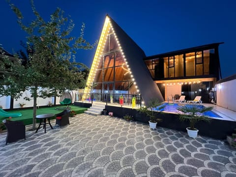 Property building, Night, Pool view