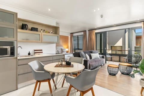 Living room, kitchen