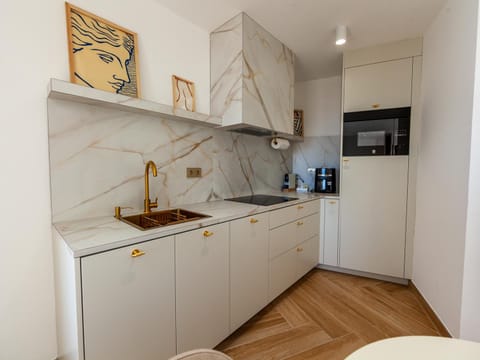 Kitchen or kitchenette, oven, stove