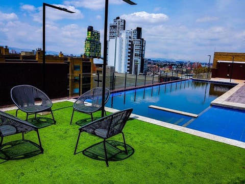 Property building, Pool view, Swimming pool