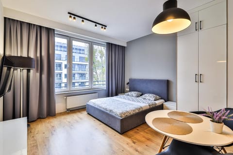 Bed, Living room, Photo of the whole room, Seating area, Bedroom