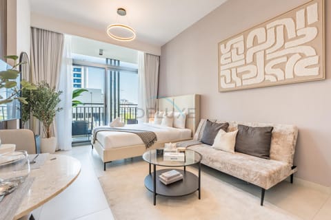 Bed, Living room, Seating area