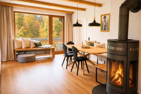 View (from property/room), Living room, Dining area, Landmark view, fireplace