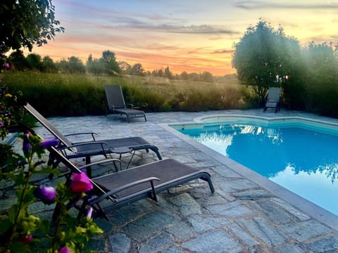 Swimming pool, Sunset