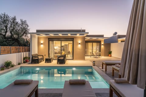 Patio, Living room, Seating area, Pool view, Swimming pool