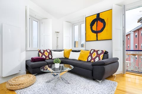 Living room, Decorative detail, Seating area, City view