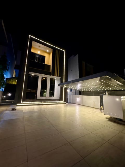 Property building, Patio, Night
