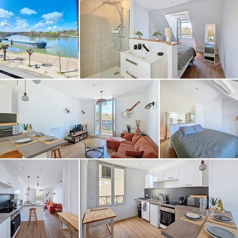 Duplex lumineux et rénové-Vue Seine-Tout à pied Apartment in Île-de-France