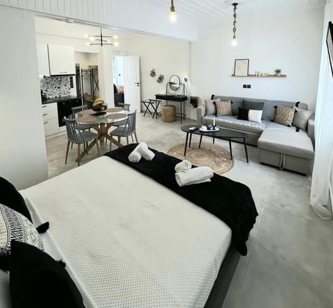 Bed, Living room, Photo of the whole room, Seating area, Bedroom