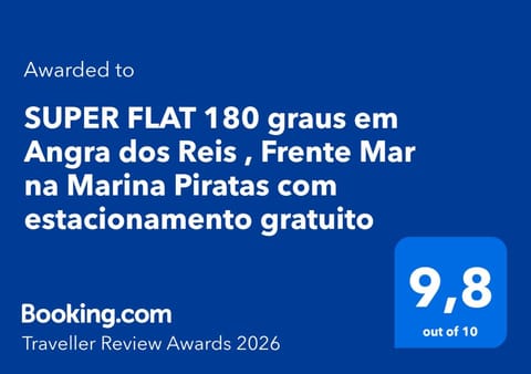 SUPER FLAT 180 graus em Angra dos Reis , Frente Mar na Marina Piratas com estacionamento Apartment in Angra dos Reis