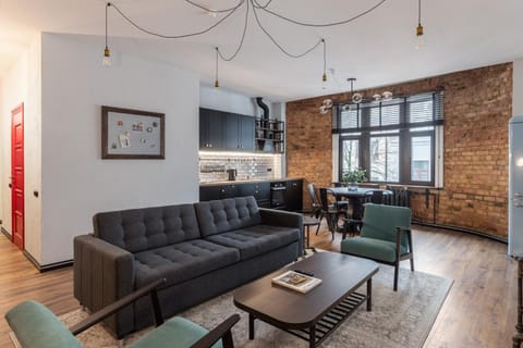 Kitchen or kitchenette, Living room, Dining area