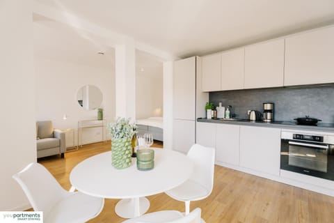 Kitchen or kitchenette, Living room, Dining area
