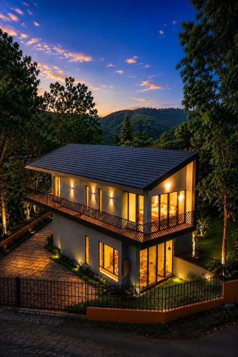 Property building, Night, Bird's eye view