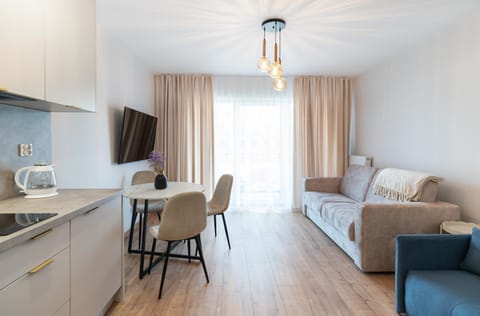 Kitchen or kitchenette, Living room, Seating area, Bedroom