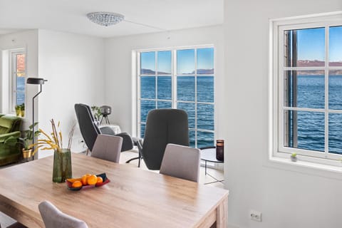 Living room, Seating area, Dining area, Mountain view, Sea view