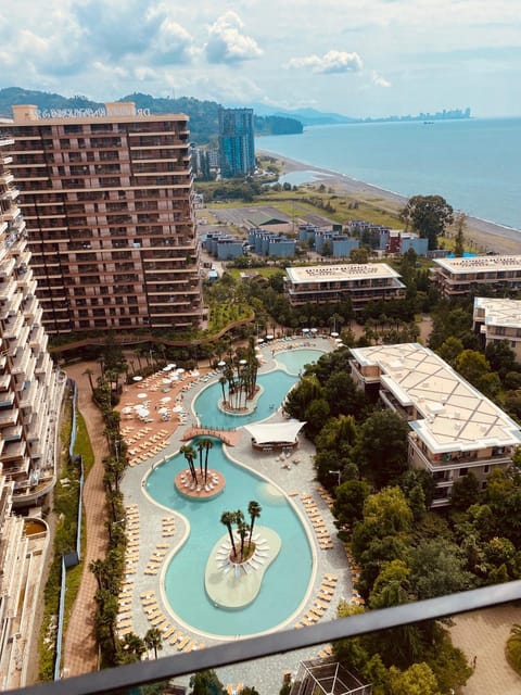 Natural landscape, Bird's eye view, Pool view, Swimming pool