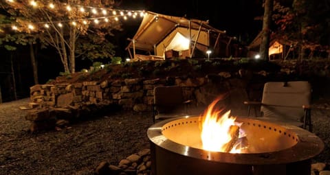 Incredible Rustic Tented Cabin with Fire Pit in Gatlinburg, Tennessee Cabin in Gatlinburg