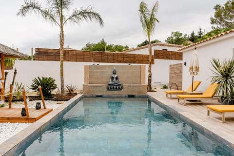 Property building, Living room, Swimming pool