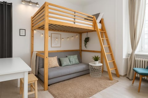 Bed, Living room, Photo of the whole room, Seating area, Bedroom