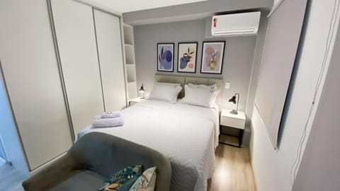 Bed, Photo of the whole room, Bedroom, wardrobe, air conditioner