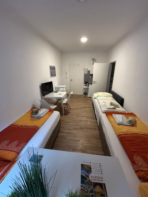 Bed, TV and multimedia, Living room, Photo of the whole room, Seating area, Bedroom, towels