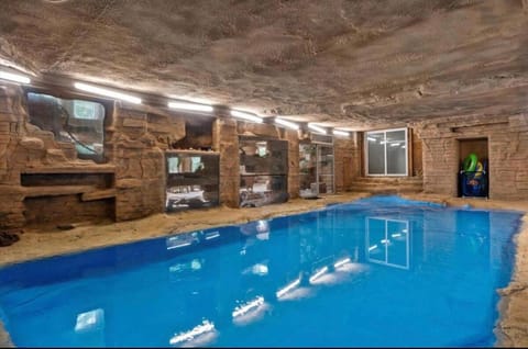 Hidden Oasis with indoor pool, exotic room and private lake House in New Berlin